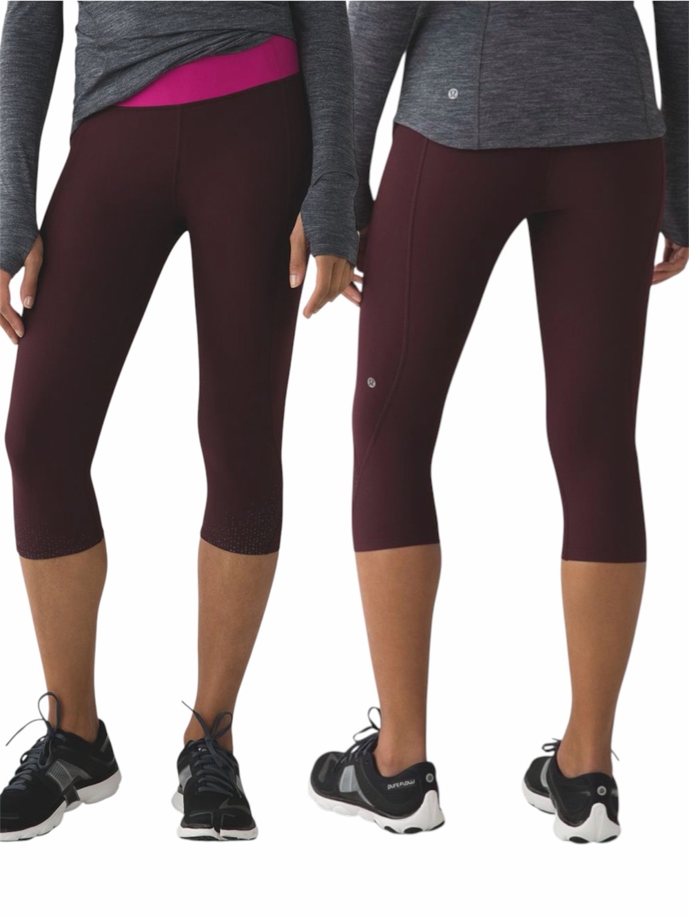 LULULEMON TIGHT STUFF CROP BORDEAUX DRAMA/RASPBERRY SZ 6 - BNWT